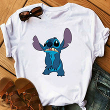 Load image into Gallery viewer, Women&#39;s Fashion T-Shirt Lilo Stitch Harajuku Kawaii Tshirts Lovely Cartoon Female Printed Casual T Shirt Cute  Casual Tops