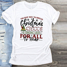 Load image into Gallery viewer, Fashion Women T-Shirt  Warm Wishes New Year Merry Tee Shirt Christmas Tumblr Graphic T Shirt Female Tees Camisa Print T-shirts