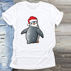 Fashion Women T-Shirt  Warm Wishes New Year Merry Tee Shirt Christmas Tumblr Graphic T Shirt Female Tees Camisa Print T-shirts