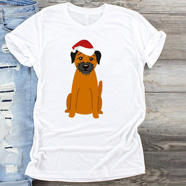 Fashion Women T-Shirt  Warm Wishes New Year Merry Tee Shirt Christmas Tumblr Graphic T Shirt Female Tees Camisa Print T-shirts