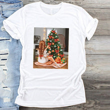 Load image into Gallery viewer, Fashion Women T-Shirt  Warm Wishes New Year Merry Tee Shirt Christmas Tumblr Graphic T Shirt Female Tees Camisa Print T-shirts
