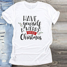 Load image into Gallery viewer, Fashion Women T-Shirt  Warm Wishes New Year Merry Tee Shirt Christmas Tumblr Graphic T Shirt Female Tees Camisa Print T-shirts
