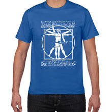 Load image into Gallery viewer, Da Vinci guitar funny T-Shirt men Vitruvian Man rock band Vintage Graphic Music Novelty streetwear t shirt men homme men clothes