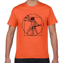 Load image into Gallery viewer, Da Vinci guitar funny T-Shirt men Vitruvian Man rock band Vintage Graphic Music Novelty streetwear t shirt men homme men clothes