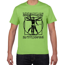 Load image into Gallery viewer, Da Vinci guitar funny T-Shirt men Vitruvian Man rock band Vintage Graphic Music Novelty streetwear t shirt men homme men clothes
