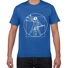 Load image into Gallery viewer, Da Vinci guitar funny T-Shirt men Vitruvian Man rock band Vintage Graphic Music Novelty streetwear t shirt men homme men clothes